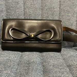 Kate Spade Black Belt Bag with Bow Detail